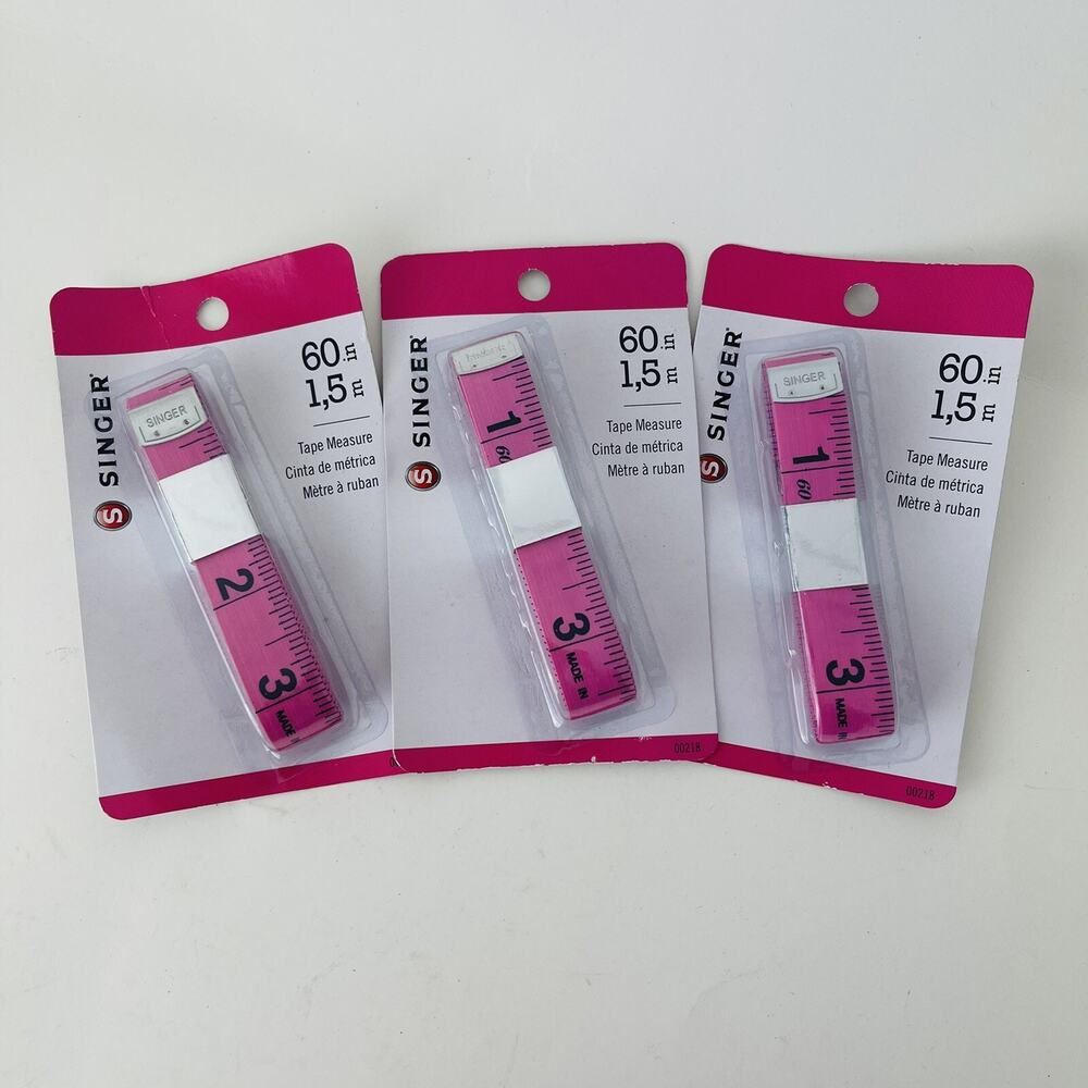 3 Singer Measuring Tape Inches & Centimeters 60-Inch 1.5 Meter Long Tape Measure